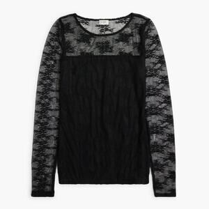 J.Crew Long-sleeve lace-lined top